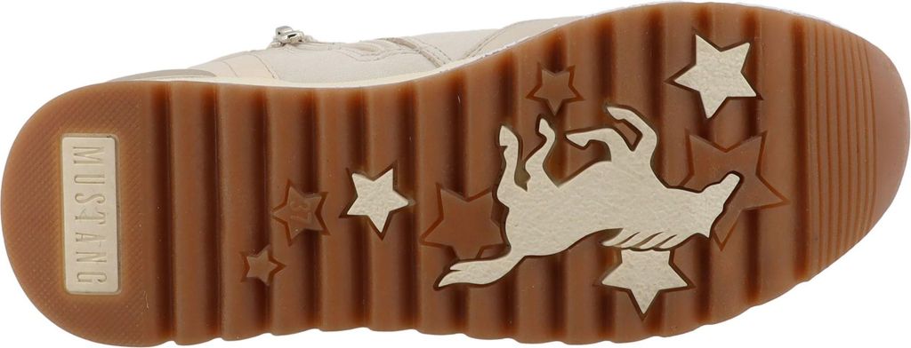 Mustang Damen Stiefelette sportliche Plateau-Sohle 15M0312003, Größe:38 EU, Farbe:Weiß