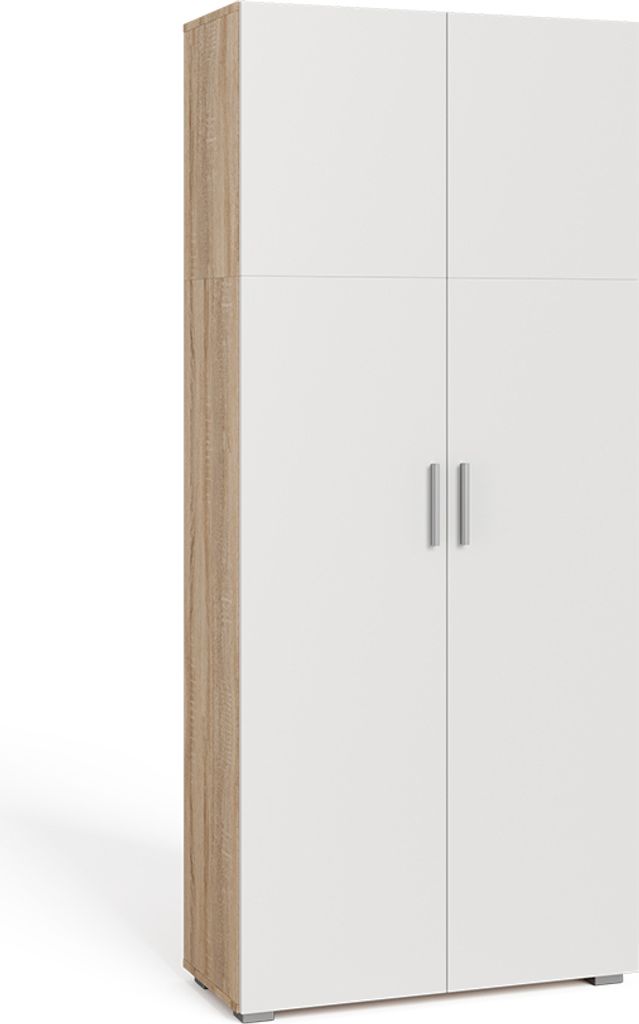 A tall, narrow cabinet with two doors, shown from the front against a white background.