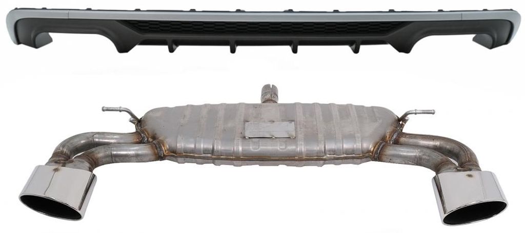 Diffusor Abgassystem für AUDI A3 8V Facelift Schrägheck Sportback 16-19 S3 Look.