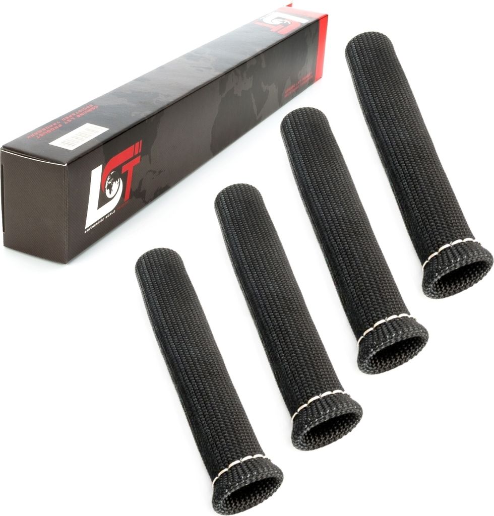 4x Fiberglas Kabel Hitzeschutz Zündkerze Schwarz für SAAB OPEL VOLVO VAUXHALL