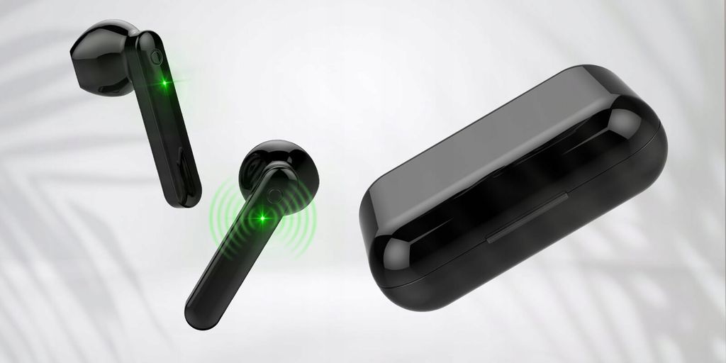 Forever TWE-110 Earp Bluetooth-Kopfhörer mit Ladetasche schwarz TWS Touch-Control Integriertes Mikrofon In-Ear Ohrhörer Kabellos Headset Mit Powe...