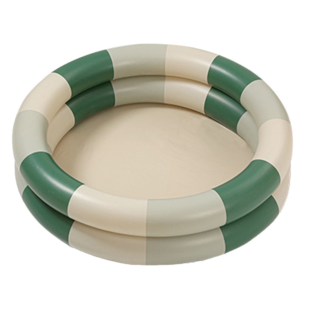 Aufblasbarer Pool Baby Retro Blowing Schwimmfamilie süßes Stil verdickter Wassergrüner Streifen