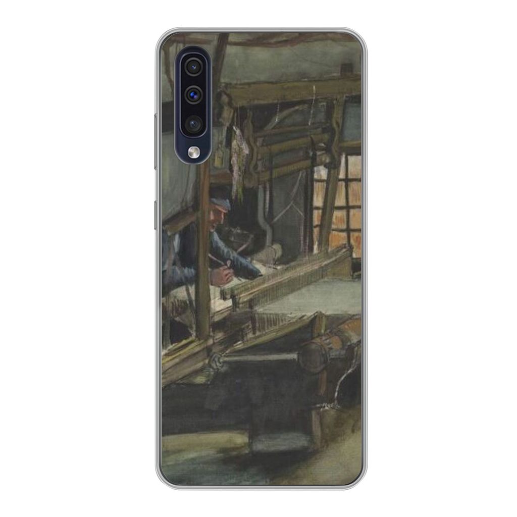 MuchoWow Handyhülle Schutzhülle Hülle für Samsung Galaxy A30s Weber - Vincent van Gogh Silikon Softcase Handy Hülle - Karteninhaber