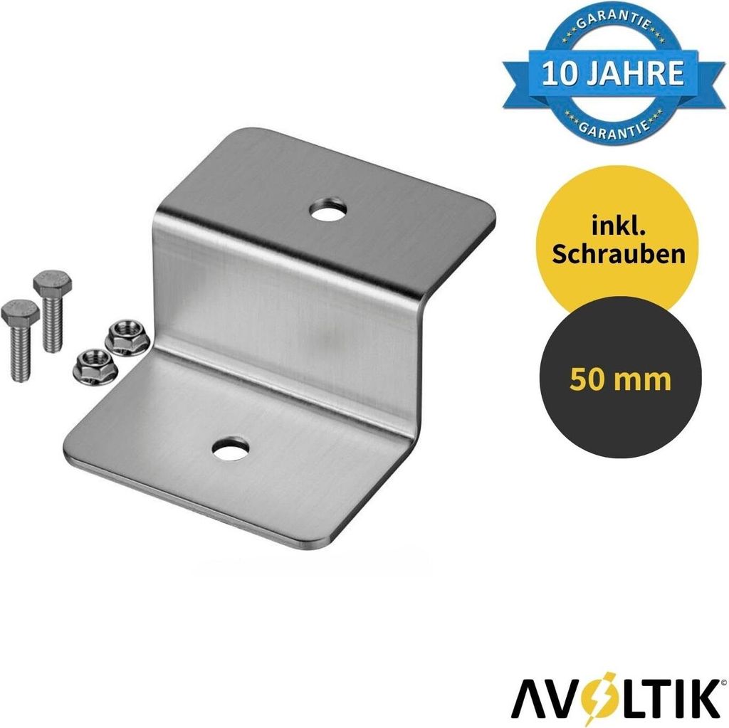 Befestigungswinkel, verz., 70x70x2 mm, 55 mm breit | GmbH