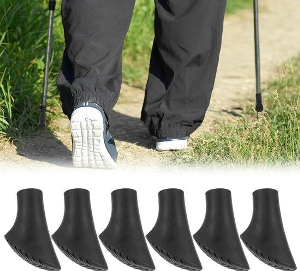 Embouts en caoutchouc pour bâtons de marche nordique - Lot de 6 - 11 mm