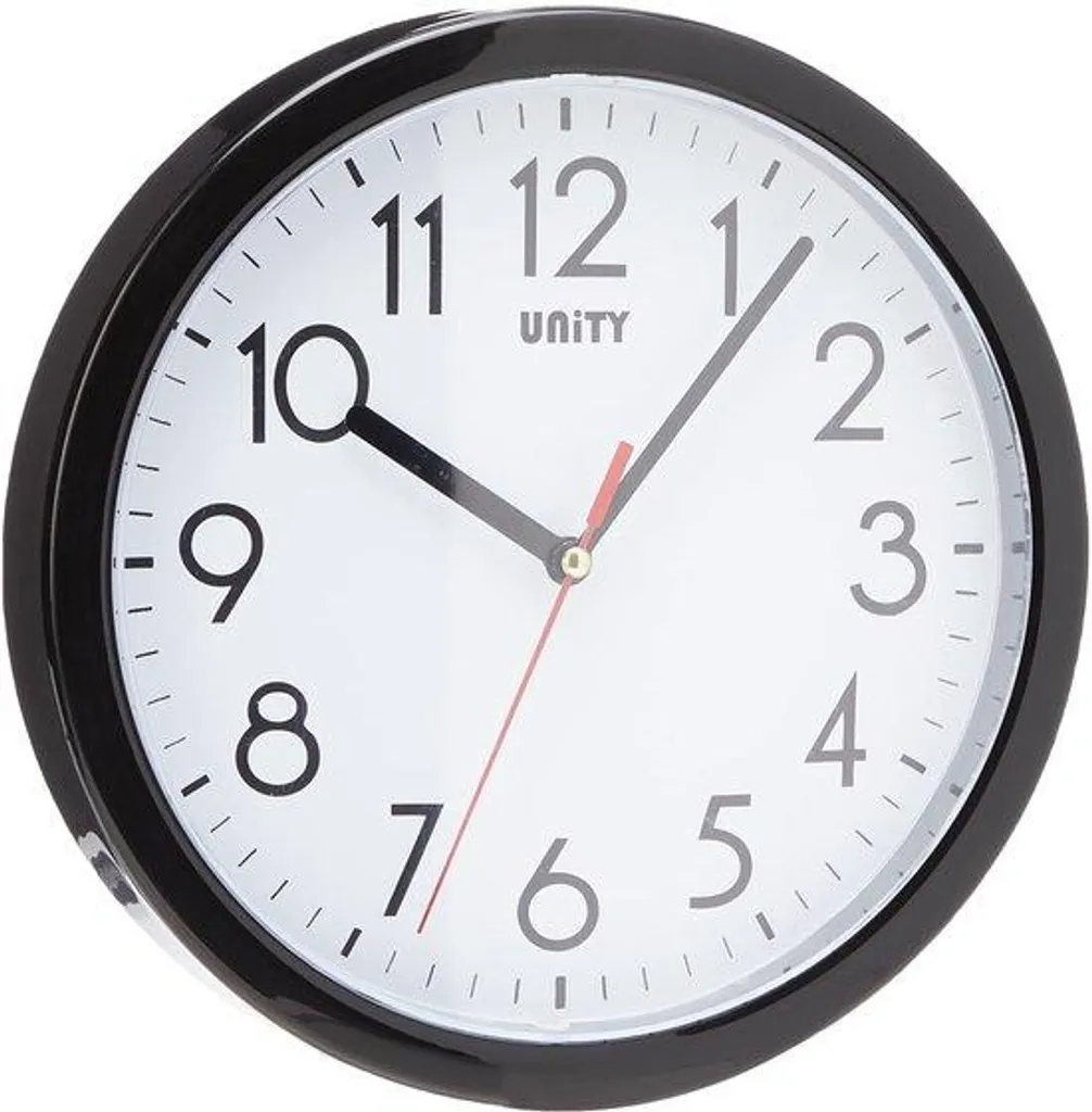 Horloge murale noire 22 cm Hastings - Design minimaliste et précis