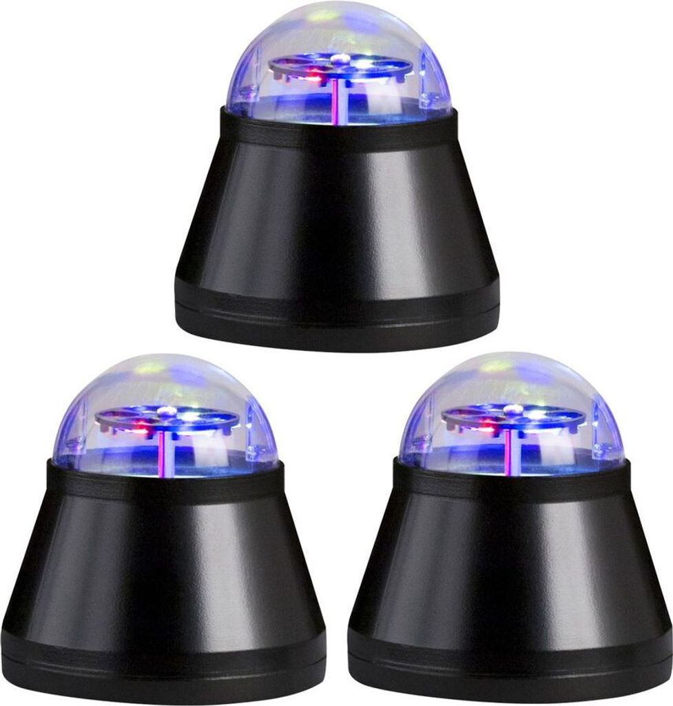 3er Set LED Tischleuchte, Bären, schwarz, bunt, H 10,5 cm