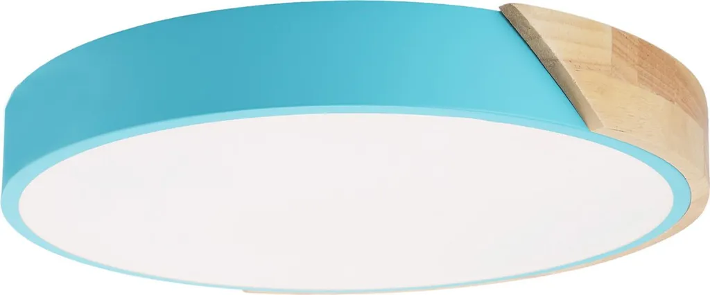 Plafonnier LED 30W réglable 3 couleurs 3000K-6000K bleu et bois clair