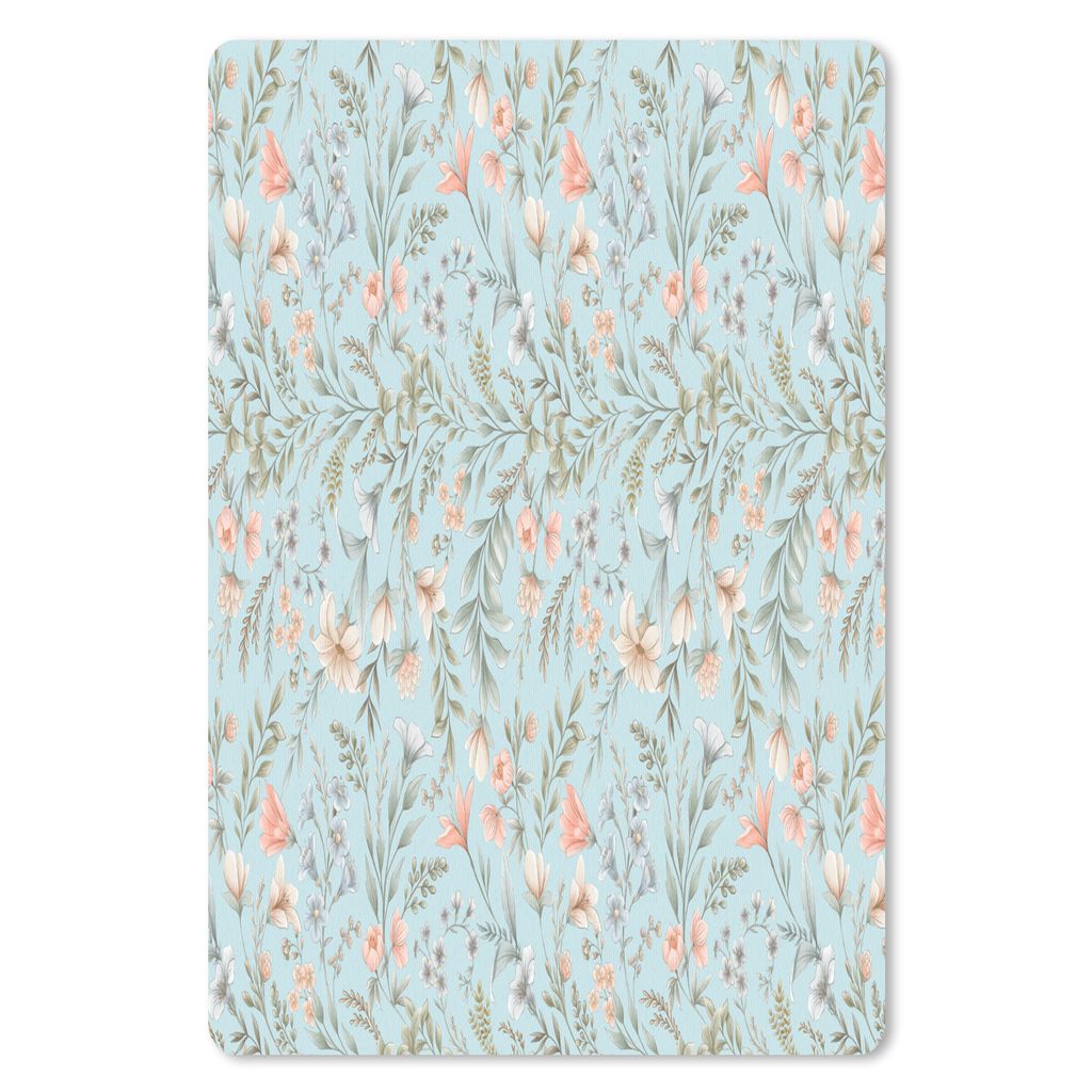 MuchoWow Mauspad Mousepad Blumen - Pastell - Collage 40x60 cm - Mousepads - Maus Mat - Pad - Mausunterlage - Schreibtisch Accesoire