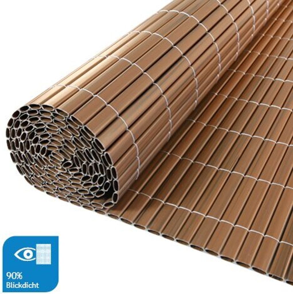 Sichtschutzmatte Kunststoff 3x0,9m braun