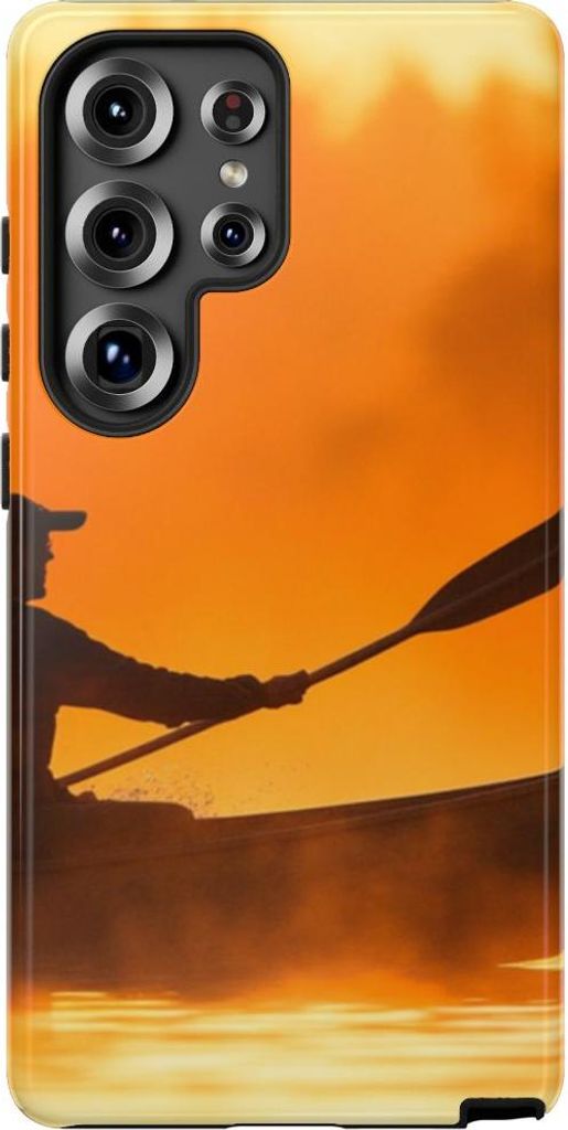 Kanu-Paddler im Sonnenuntergang – Hülle Kompatibel mit Samsung Galaxy S25 Ultra
