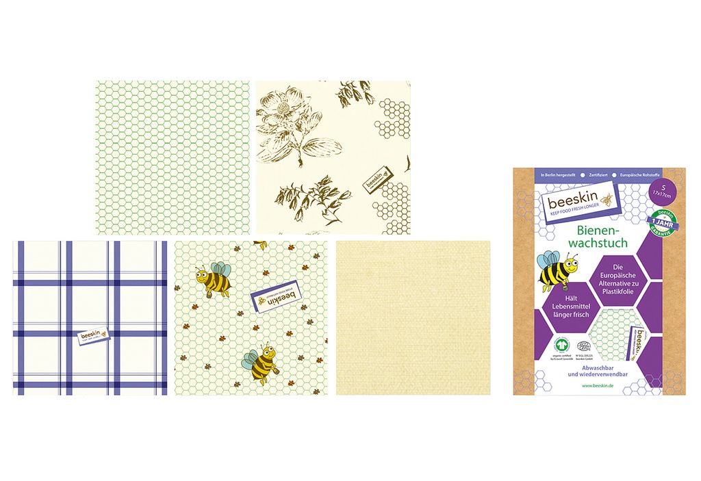 BEESKIN Bienenwachstuch Large 35x35 cm Produktbild 
