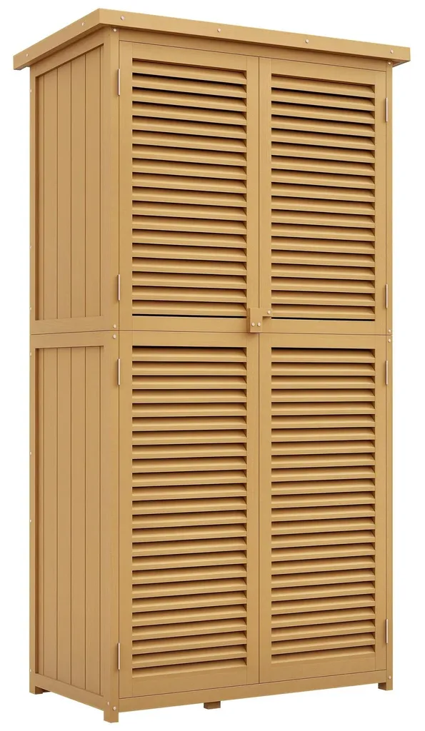 Abri de jardin pour outils en bois - Armoire d'extérieur étanche or