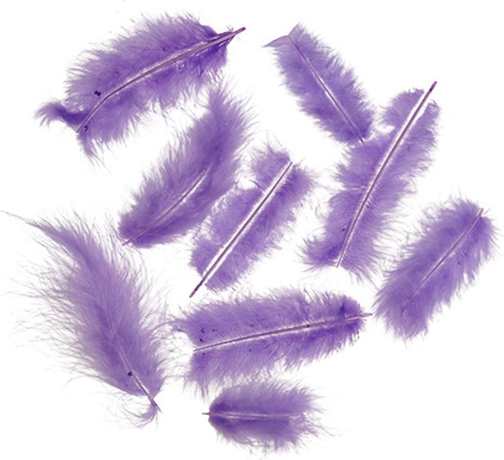 Kurze Federn 30g Hellviolett für Deko, Basteln & DIY