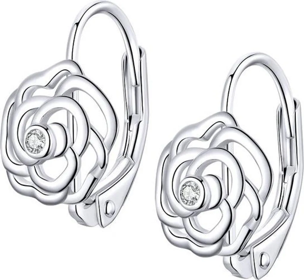 Orecchini in argento color rosa, orecchini in argento 925