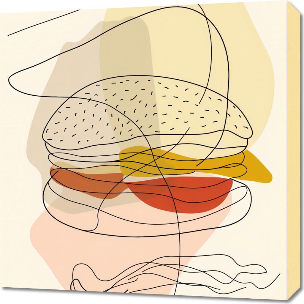 Bild 60x60cm Dünner Burger