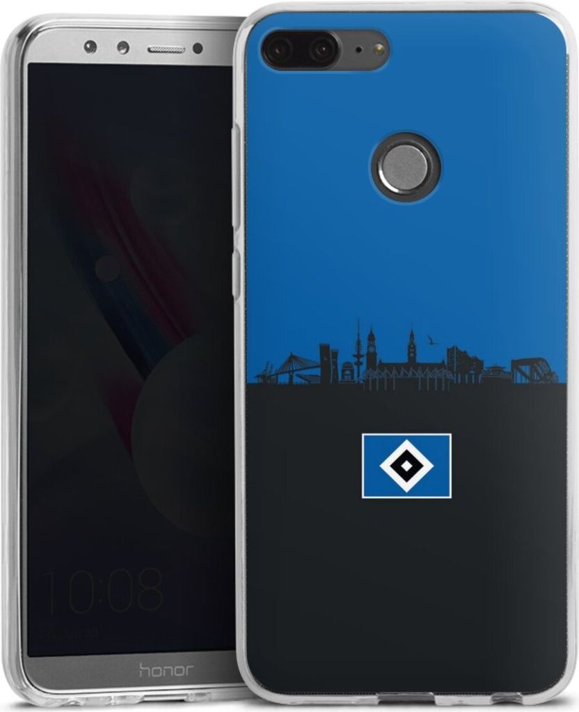 DeinDesign Handyhülle für Huawei Honor 9 Lite Silikon Hülle Case Smartphone Schutzhülle HSV Hamburg Skyline