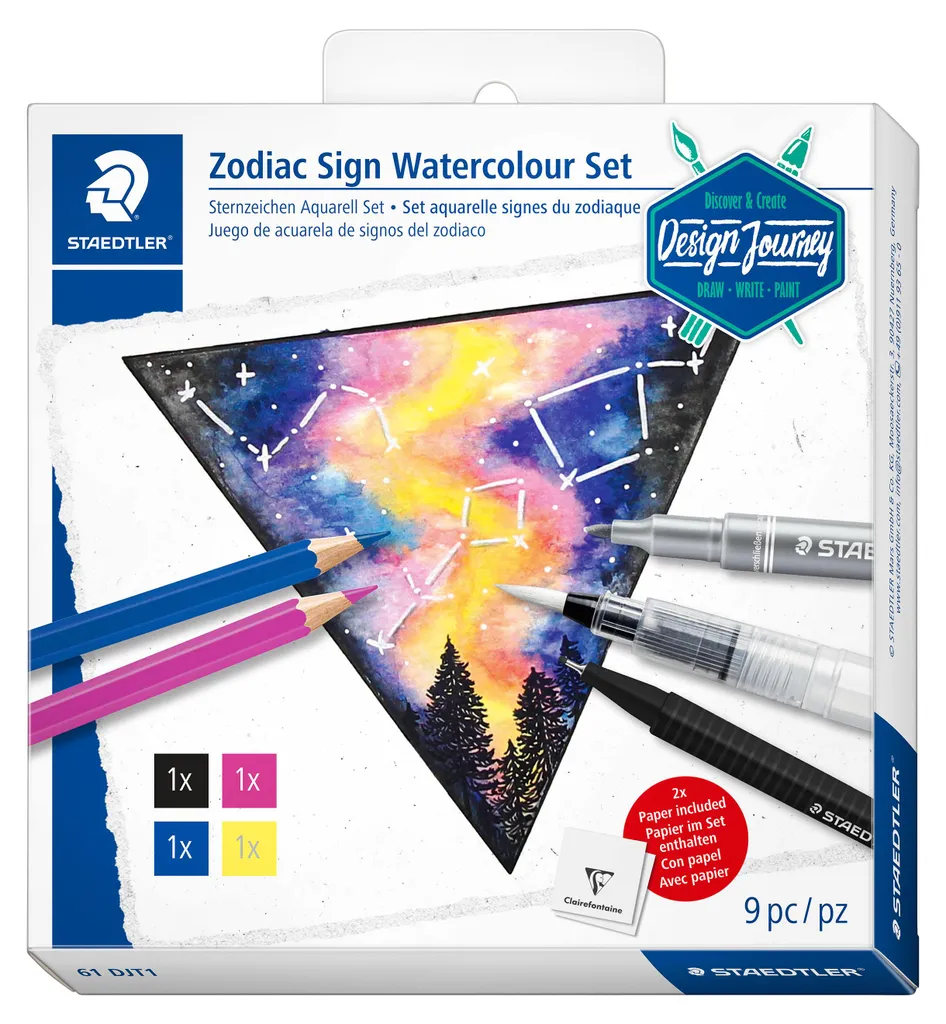 Aquarelle STAEDTLER 61 DJT1 Set bois PEFC pour éviter la casse de mine