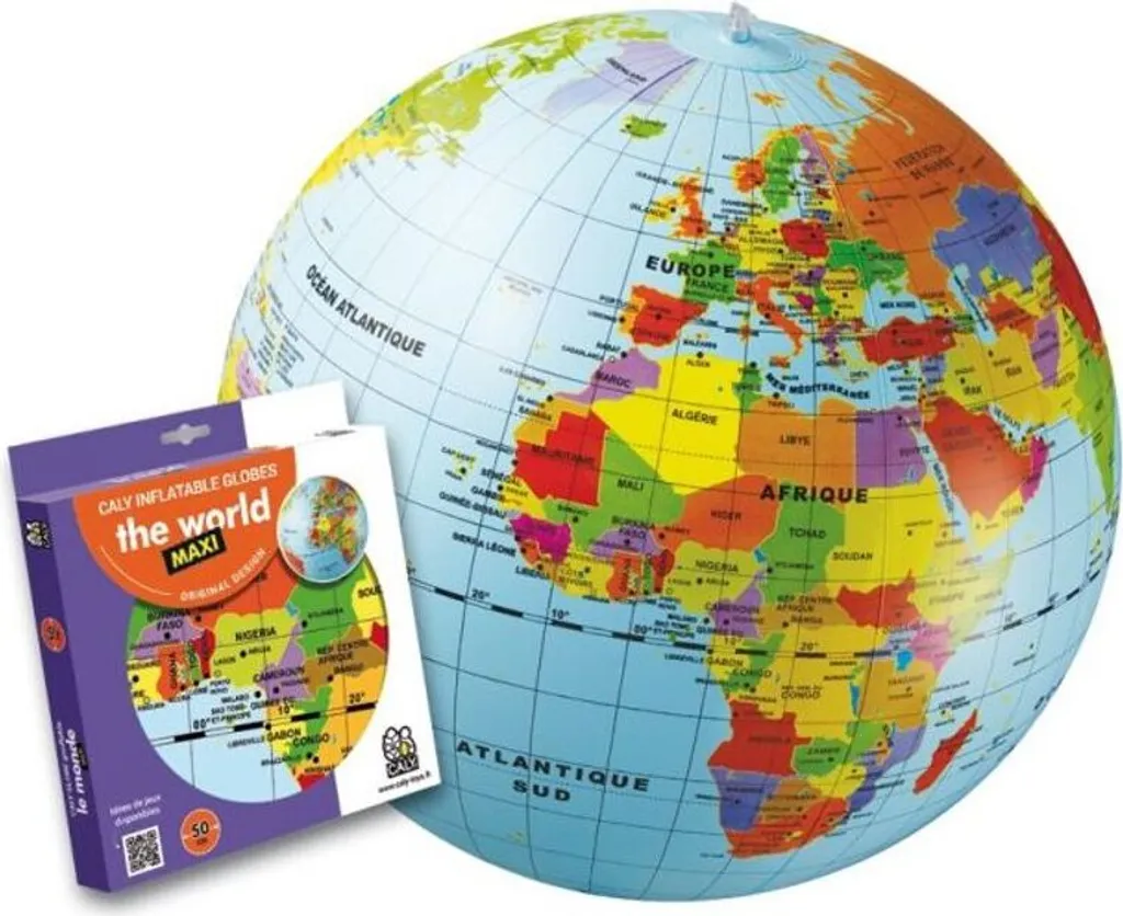 Mappemonde globe terrestre 50 cm décorative pour bureau et salon