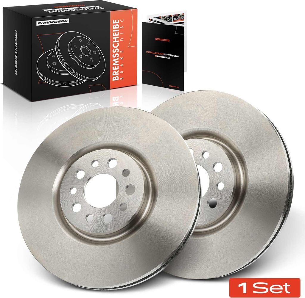 Frankberg 2x Bremsscheiben Vorderachse für Citroën C8 Fiat Ulysse Lancia Phedra Peugeot 807 2002-2014