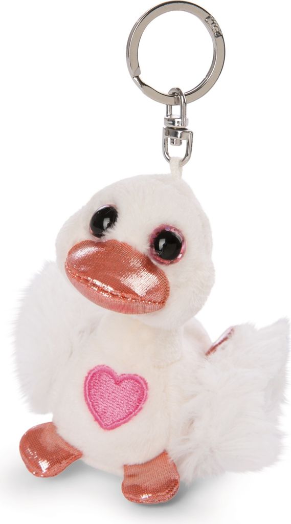 NICI Schlüsselanhänger Love White Swan 8cm, GRÜN