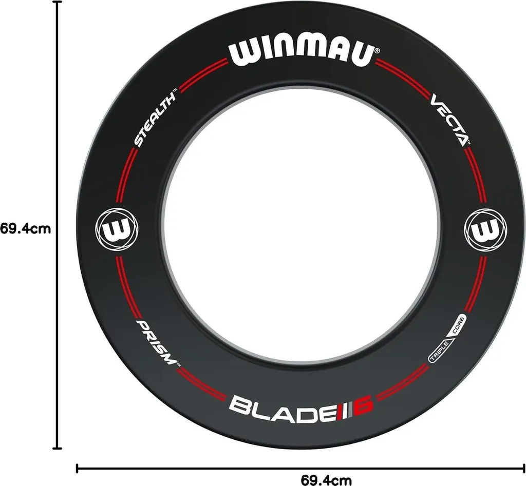 Entourage de cible fléchettes Winmau Pro-Line noir pour protection