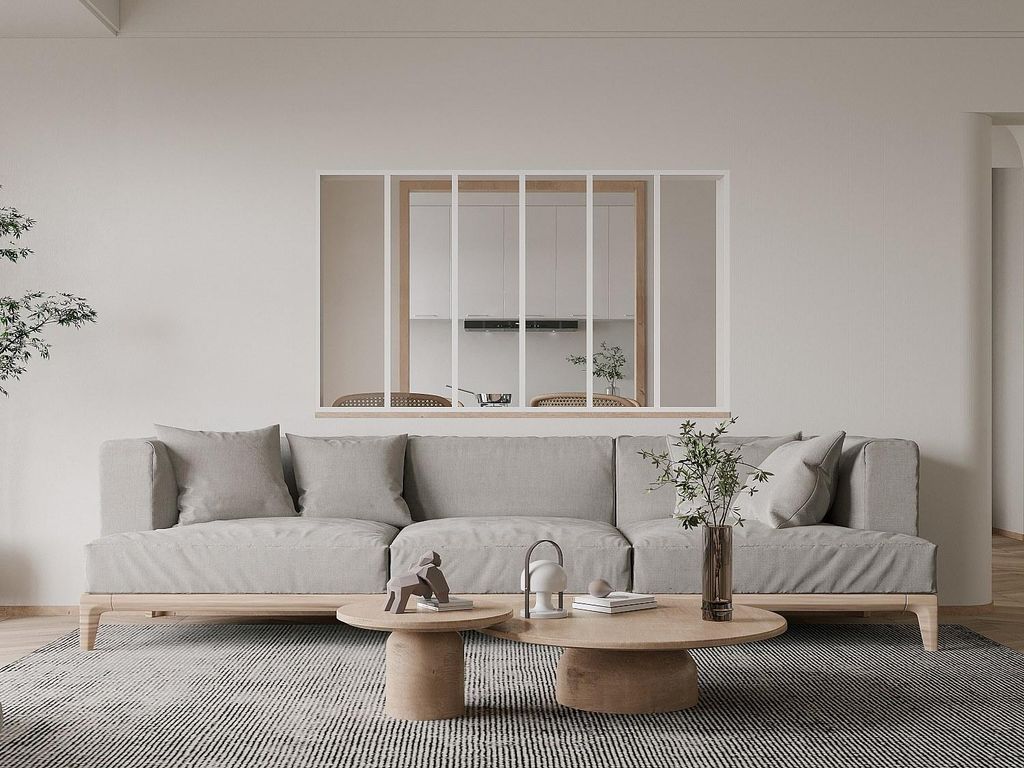 BAYVIEW verglaste Wand aus thermisch lackiertem Aluminium in Weiß - 180 × 105 cm