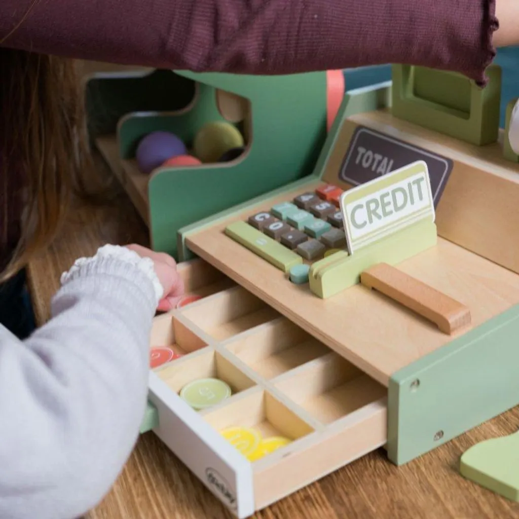 Caisse enregistreuse avec accessoires Dantoy - Jeu d'imitation durable - 12