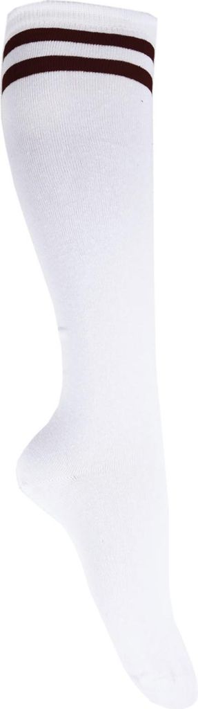 Kniestrümpfe College weiß schwarz Produktbild 