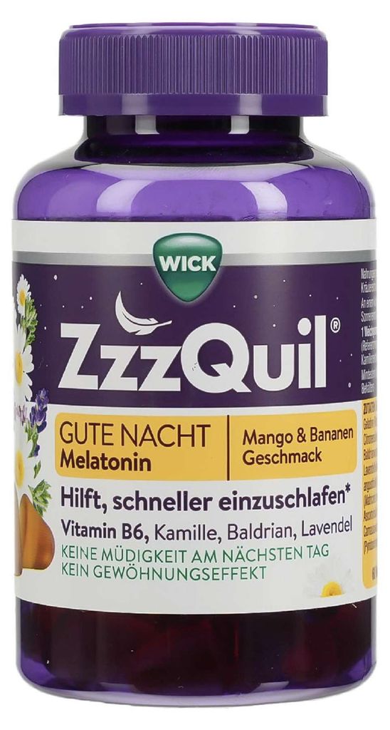 WICK ZzzQuil Good Night Miękkie gumy z melatoniną o smaku Zdjęcie produktu 