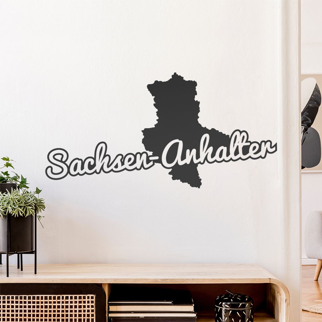 Sachsen-Anhalt Herkunft Wandtattoo Wandaufkleber Wall Sticker - Dekoration, Küche, Wohnzimmer, Schlafzimmer, Badezimmer