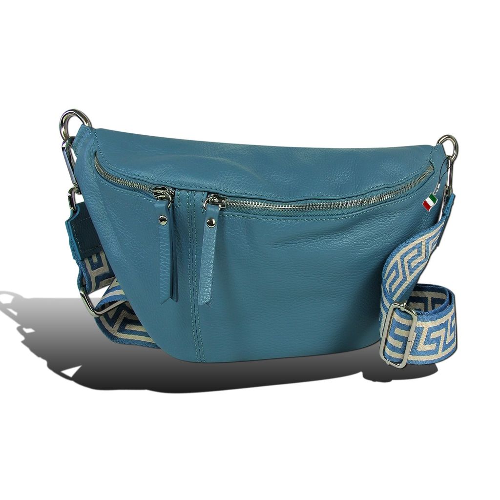 Gürteltasche blau Florence Tasche Tragegurt passend Leder D2OTF821F