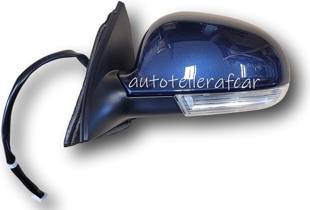 Außenspiegel Spiegel links elektrisch für Für VW JETTA GOLF V KOMBI GOLF VI KOMBI blau LH5X