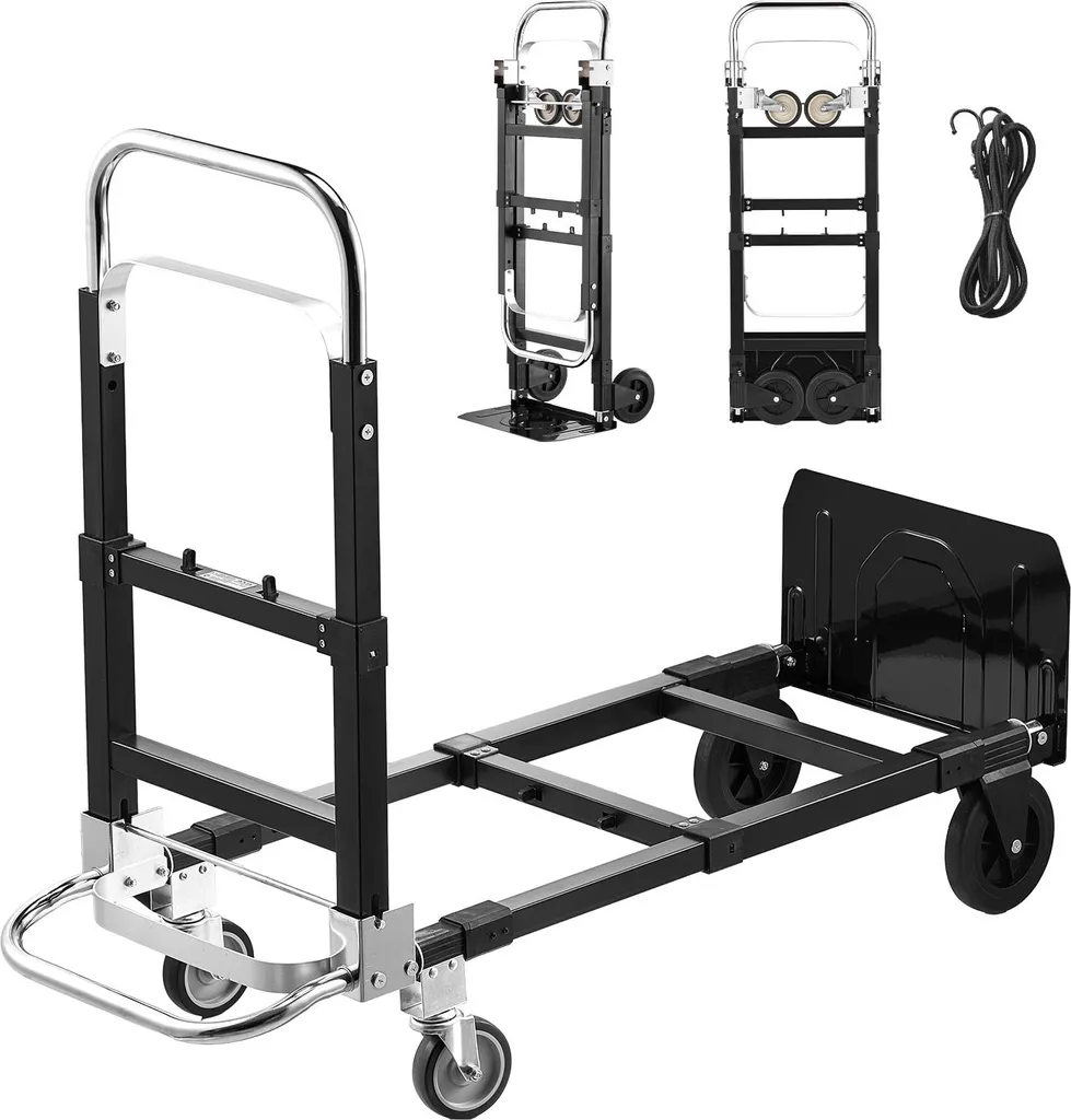 Diable Pliable avec Capacité 227kg - Chariot Multi-positions Modulable