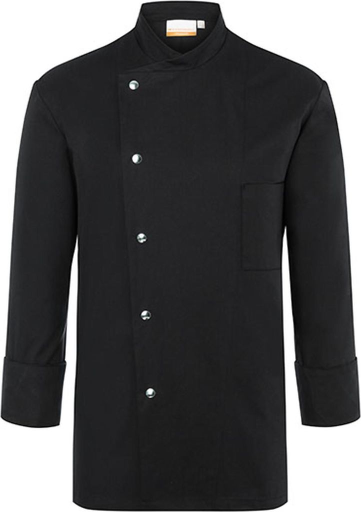 KARLOWSKY Herren Kochjacke LARS Druckknöpfe Regular-Fit Schwarz 54