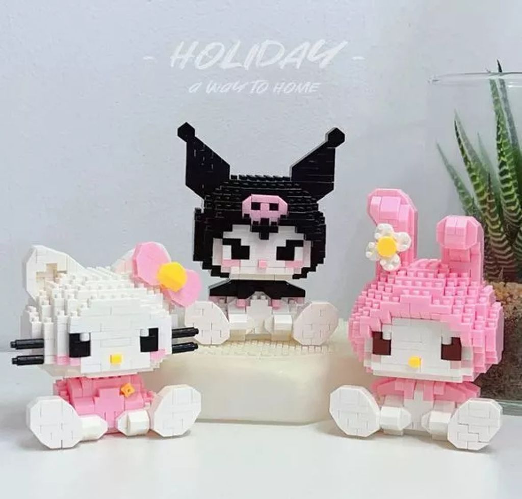 Mini stavebnice Hellokitty kočka modelovací svorka Obrázek produktu 5