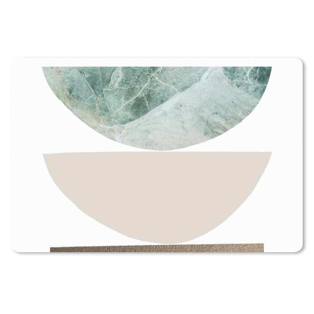 MuchoWow Mauspad Mousepad Geometrische Formen - Minimalismus - Pastell 27x18 cm - Mousepads - Maus Mat - Pad - Mausunterlage - Büroartikel - Des...