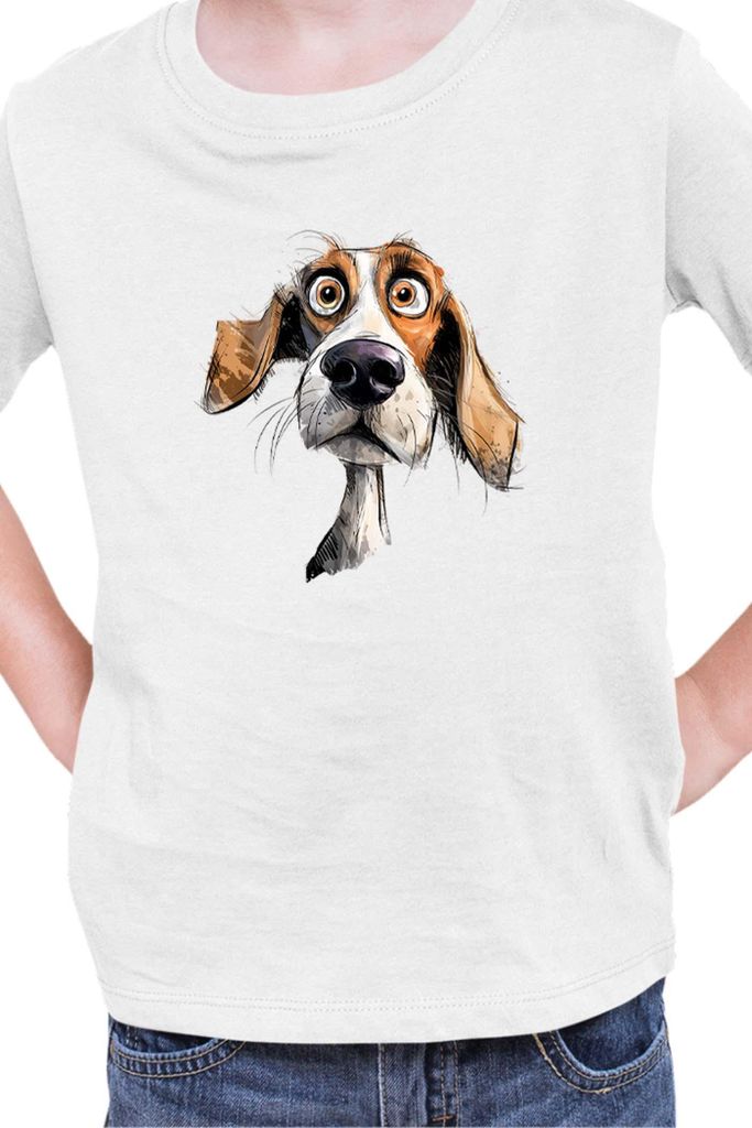 Kinder T-Shirt Funny Dogs Breeds Beagle Dog Breed 020, 5-6 Jahr - 116 / Weiß