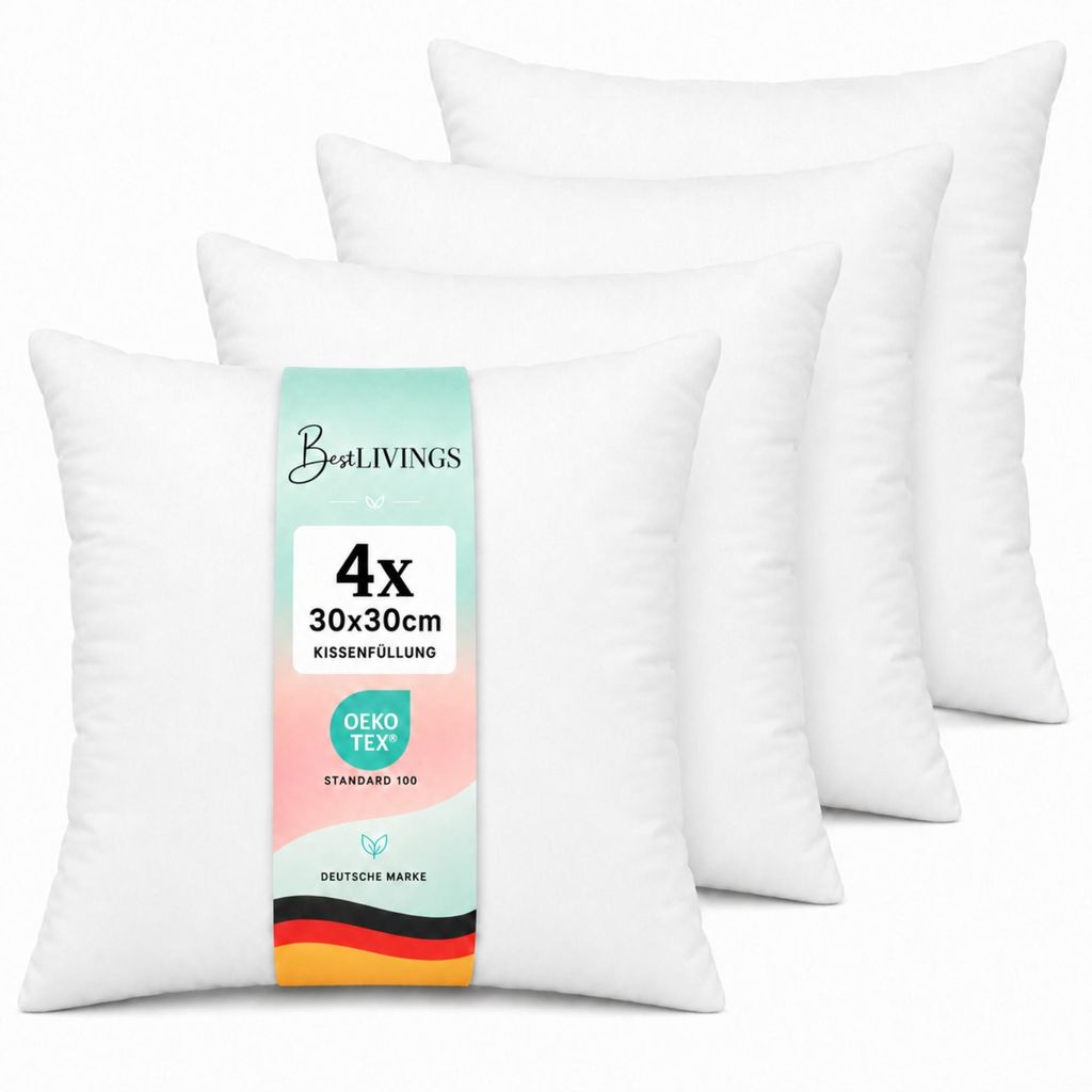 Kussens met polyestervulling en microvezel hoes, set van 4, Productafbeelding 