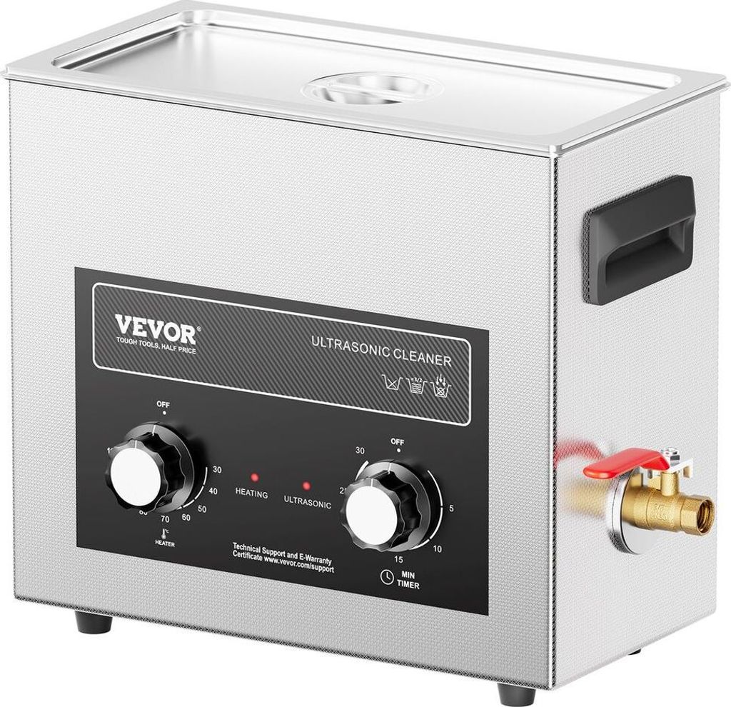 6L Ultrasonic Cleaner with Heater Timer & Basket Digital Sonic Machine