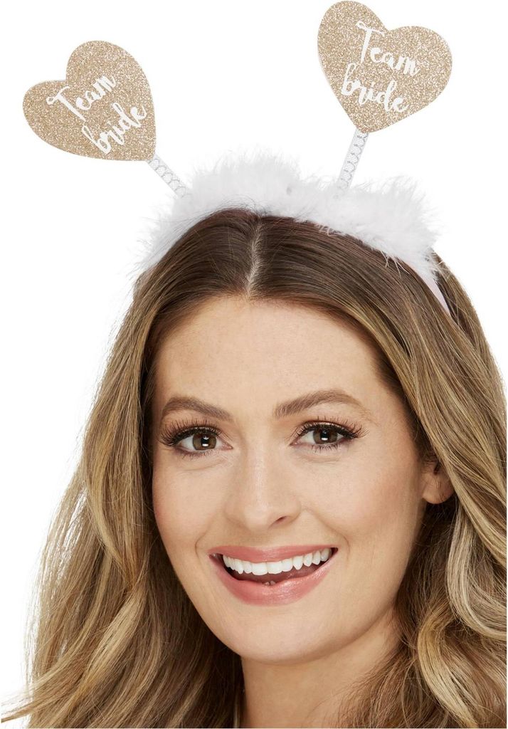 Smiffys - "Team Bride" Stirnband für Damen SM1030 (Einheitsgröße) (Weiß)