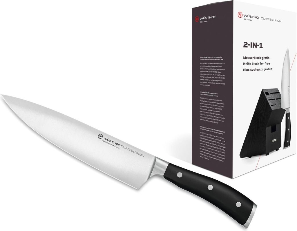 Wüsthof CLASSIC IKON Couteau de cuisine 20 cm avec bloc Image du produit 