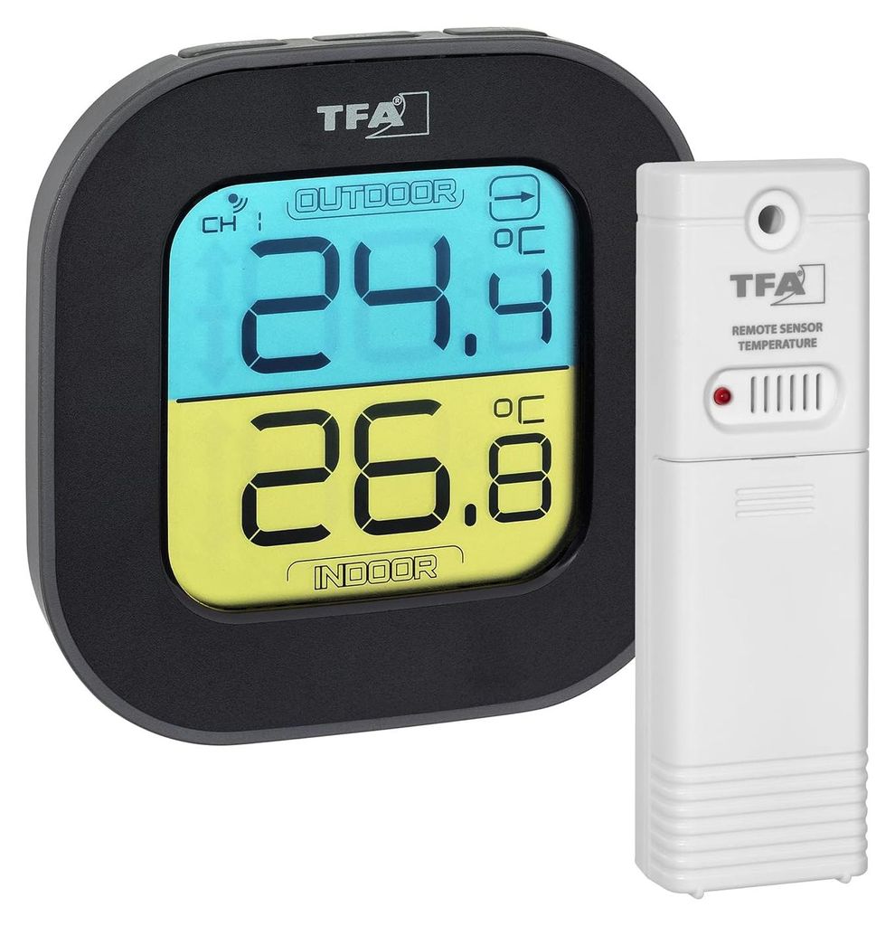 TFA - Funk-Thermometer FUN 30.3068.01 - schwarz Productafbeelding 