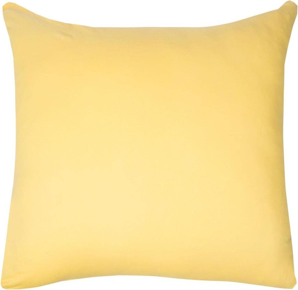 Jersey Kissenbezug 80x80 cm 100% Baumwolle Gelb Produktbild 