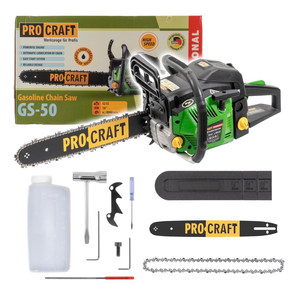 Benzínová řetězová pila Procraft GS-50 Obrázek produktu 