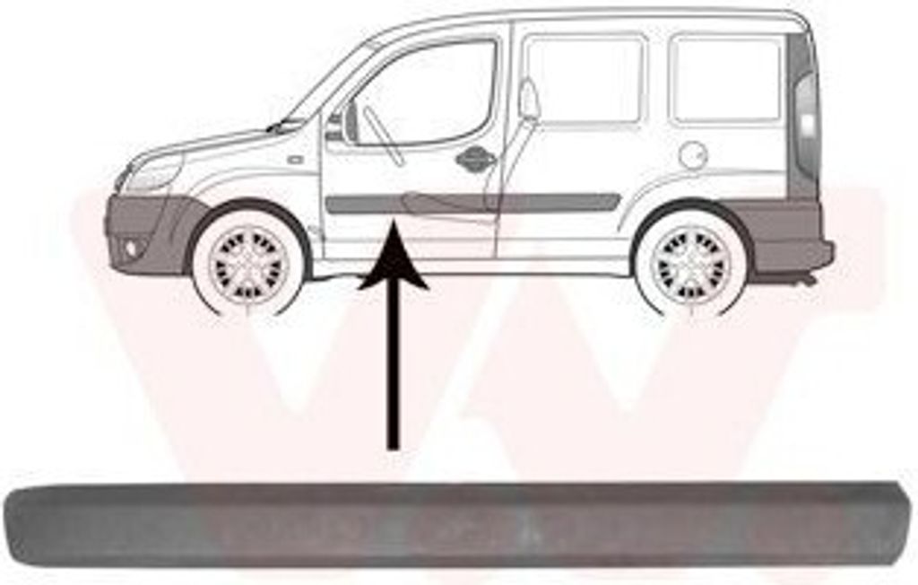 VAN WEZEL Zierleiste für die Tür Vorne Links Leiste für FIAT Doblo Cargo (223) 1637427
