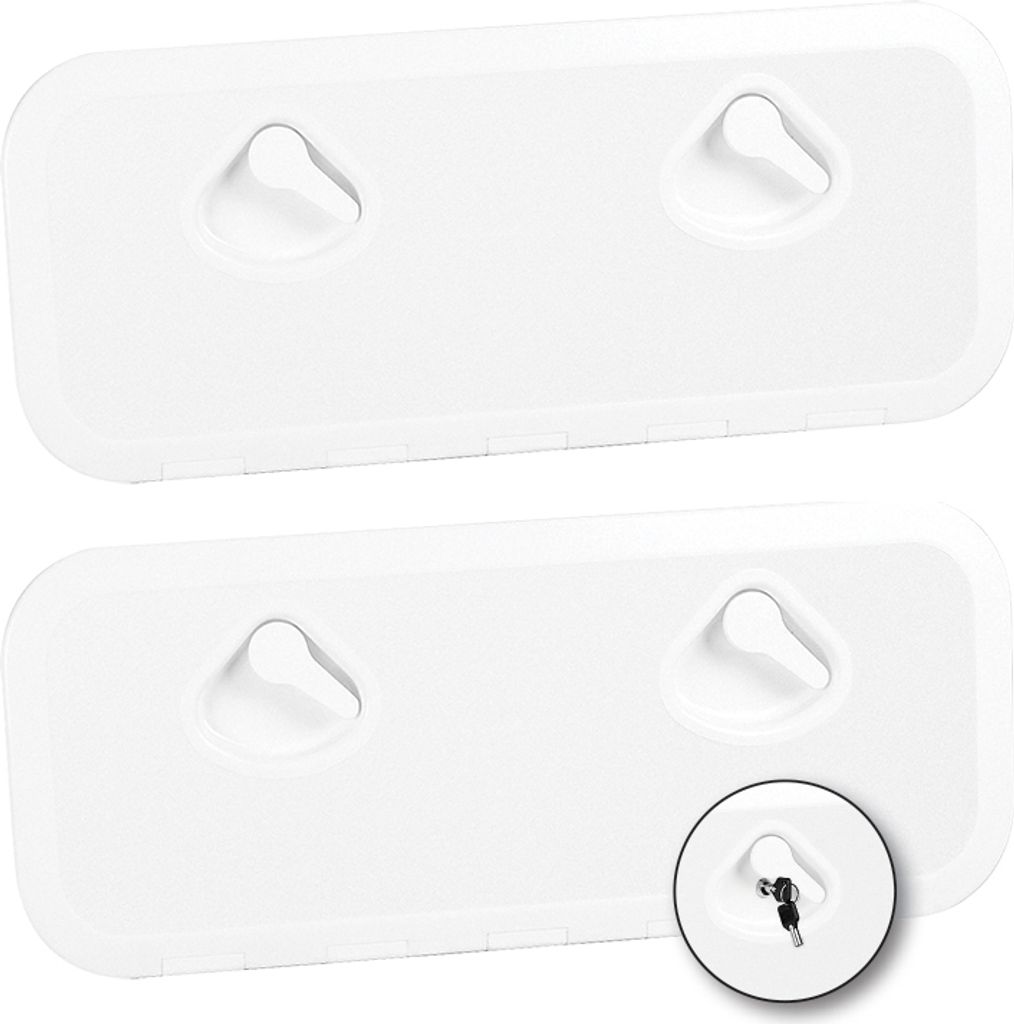 Inspektionsdeckel Staufachklappe Top Line Luke 243 x 607 mm verschiedene Farben Variante: weiß mit Arretierung