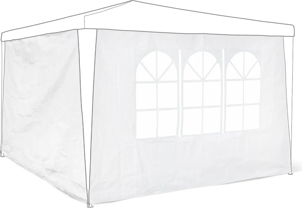 Abri de jardin contre vent et pluie : parois de pavillon Relaxdays x2