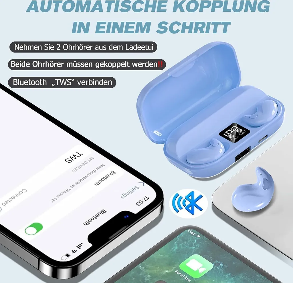 Cuffie Wireless In-Ear per Dormire: Auricolari Bluetooth Sonno Profondo - 7