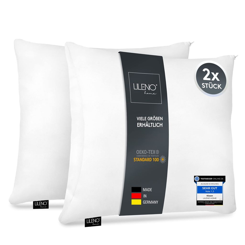 LILENO HOME Microfaser Kissen 50x60 cm [2er Set] bis 95 Produktbild 